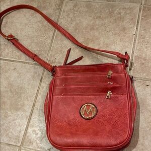 Red Leather Crossbody Bag